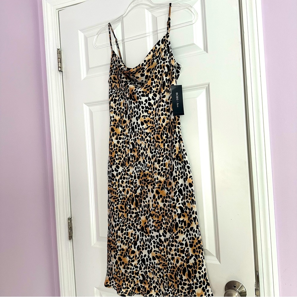 BCBG Silk dress cheetah print